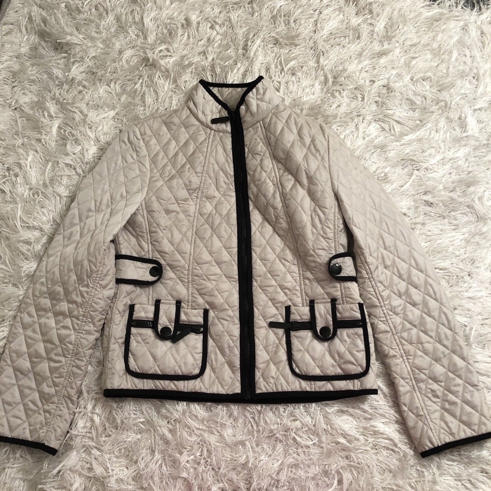 Ann Taylor Quilted Womens full zip jacket size S